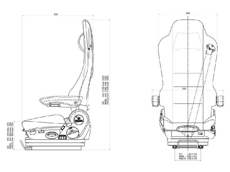 Siège poids lourd Kingman Standard - ergonomique avec suspension réglable et confort optimisé_1
