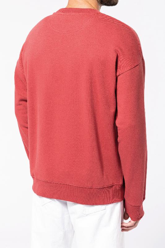 Sweat-shirt écoresponsable oversize à col rond unisexe - Kariban - Réf: K4032 - 85% coton biologique, 15% polyester recyclé_1