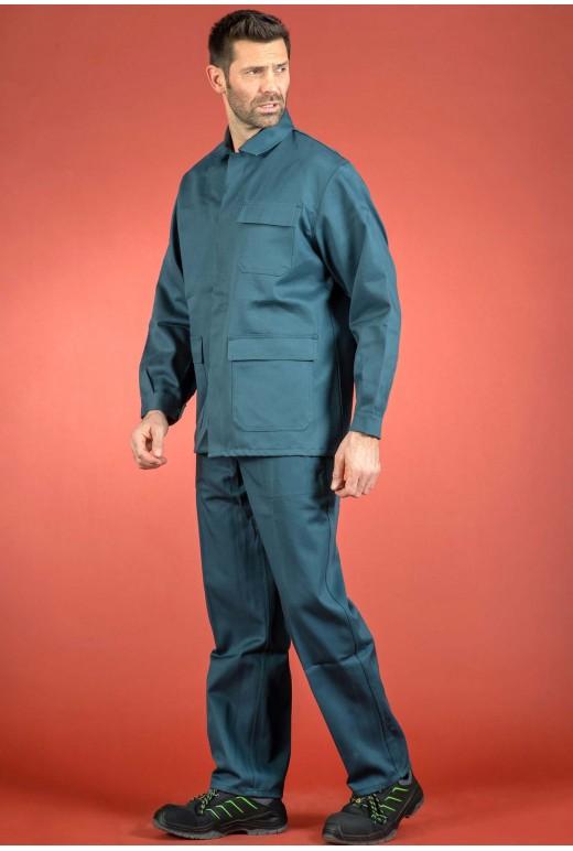 Veste retardateur de flamme réf. 610*pro - 100% coton traité FR - multipoches x4 - normes ISO 11611 & 11612_1
