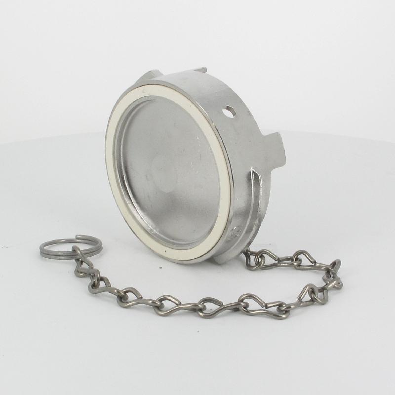 Bouchon sans verrou + chainette Ø 80 mm - Inox_1