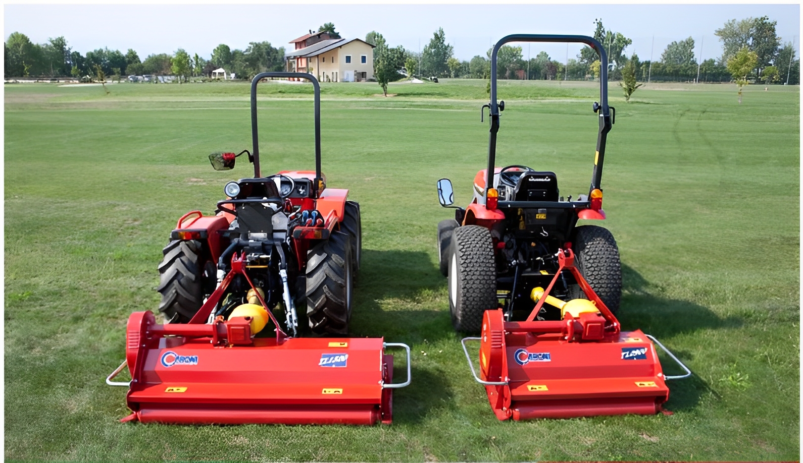Broyeur d'herbe Caroni avec rouleau arrière réglable pour hauteur de coupe constante