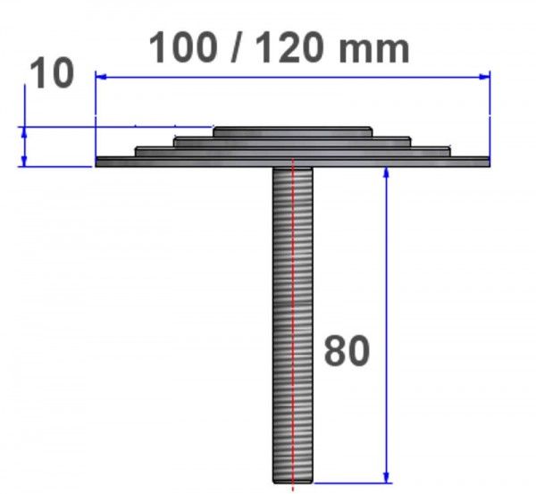 Secure - Clou de voirie - Ø 100 mm - Ref. 42.09 - Inox 304 passivé poli-brillant_1