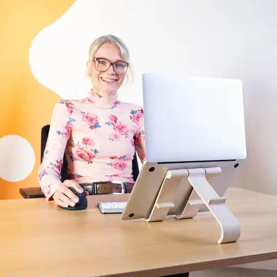 Support ordinateur et tablette R-Go Treepod, ergonomique et modulaire, réglable, biosourcé_1