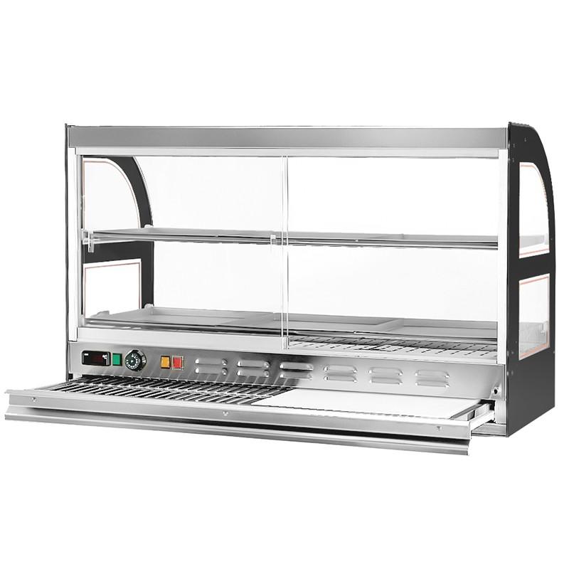 Vitrine chaude à poser pour rôtisserie - 1098 mm - 2 niveaux - avec planche à découper | GGM_1