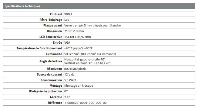 1-080509-0001-000-000-00 - Écran tactile 7 pouces Alphatronics - résolution 800 x 480 - rétro-éclairage LED_1