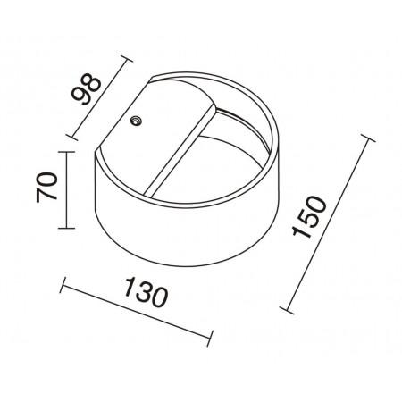Applique murale intérieure LED COB Sheibe 5W - 3000K - 450 lm - blanc - éclairage up & down_1