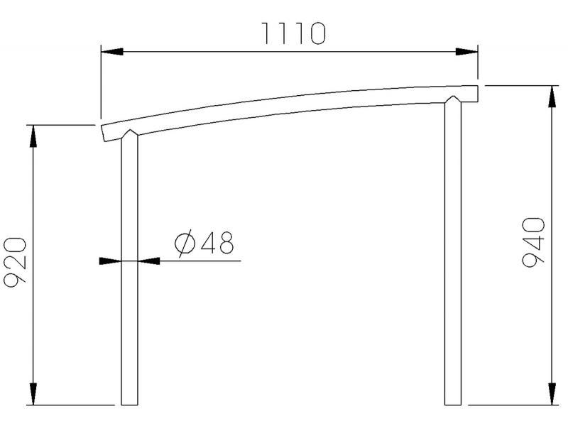 Av2500 arceau urbain La Grande Motte - Urban'NT - acier inoxydable Ø48mm - hauteur 940mm - finition brossée_1