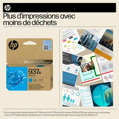 HP 937e Cartouche dencre authentique Cyan EvoMore_1