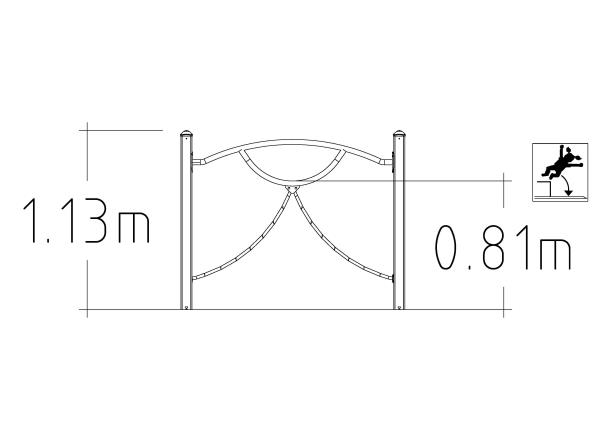 Passerelle pour parcours d'aventure UniMini - 8055430 - Hags - Structure en acier pour enfants 3-12 ans_1