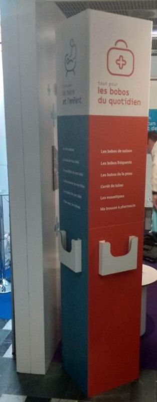 Totem en carton tressé - My Nature Box - Personnalisable avec impression numérique - Hauteur 2200mm_1