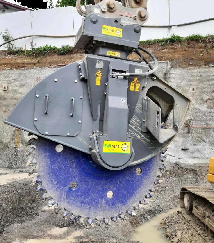 Trancheuse de fouille hydraulique à roue - double moteur pour roches jusqu'à 120 MPa - Utilisation sous l'eau jusqu'à 30 m_1