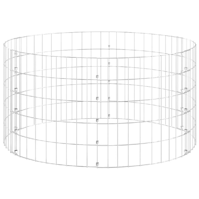 Vidaxl poteau à gabion circulaire acier galvanisé ø100x50 cm 152017_1
