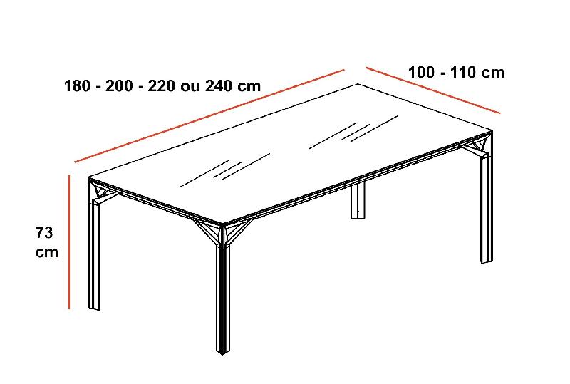 Bureau droit X8 avec plateau en verre blanc - Officity. - 200, Verre Blanc_1