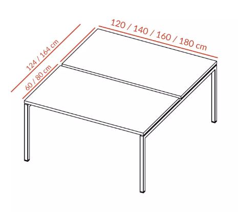 Idea - Bureau open space pour 2 personnes - Kollori - Bureau bench solide et économique avec options de rangement_1