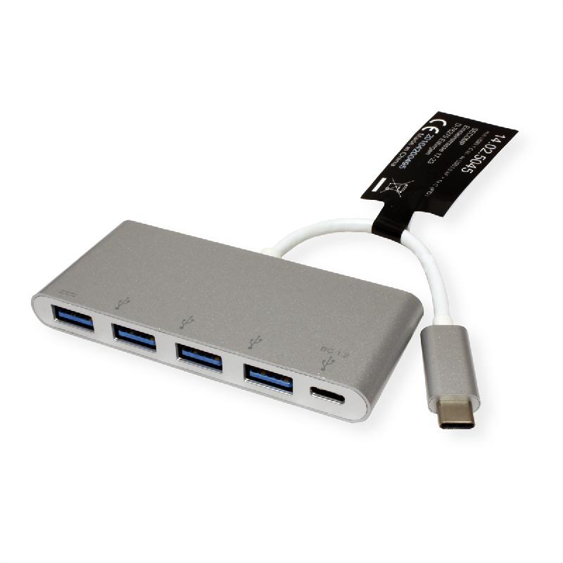 ROLINE Hub USB 3.2 Gen 1, 4 ports, type C, 1 port PD_1
