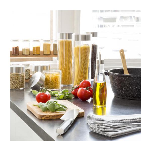 Store bocal à spaghetti - Transparent - H.30 cm - Acrylique et acier inoxydable - Réf. 976799_1