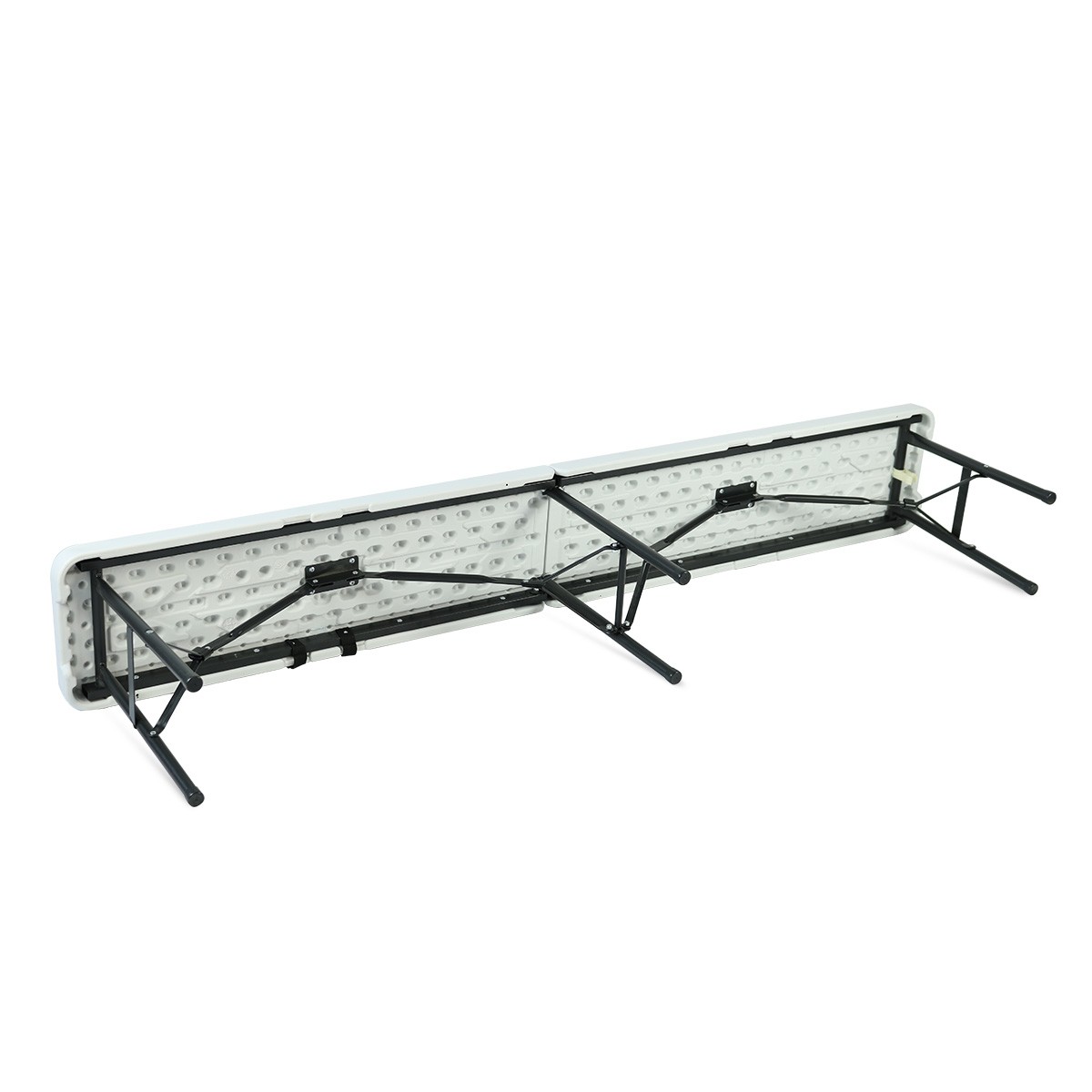 Banc pliant 180 cm - 3 places - structure acier - PEHD - 300 kg - usage intérieur/extérieur_1