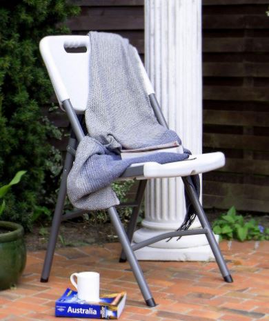 Chaise pliante confort en résine ultra solide - 45x42x89cm - Supporte jusqu'à 140 kg - Réf 95-54221-223204-unite_1