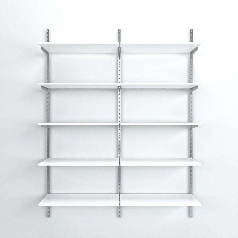 Élément suivant Global chrome 5 tablettes blanc L90xH240cm_1