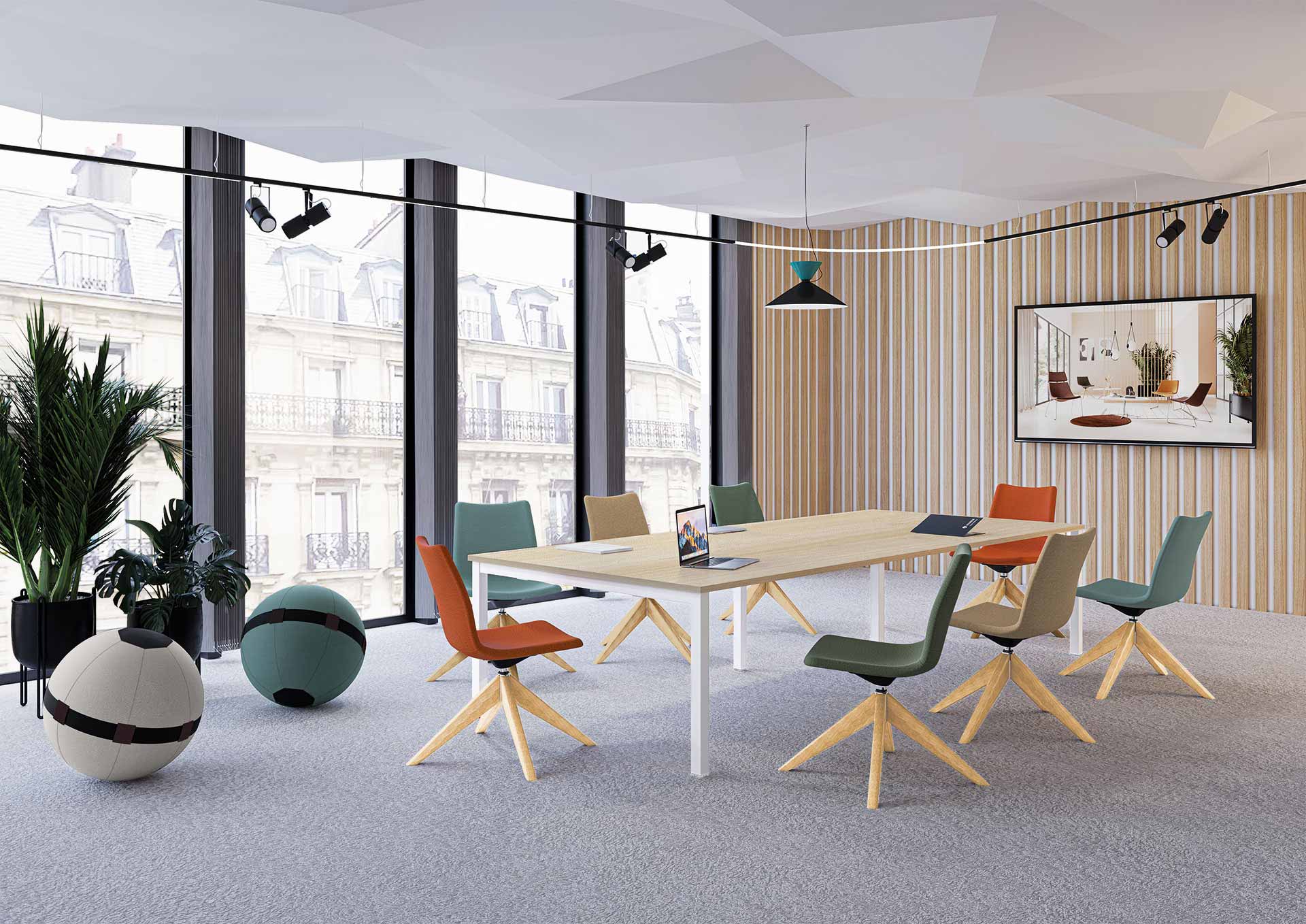 Swissball ergonomique de bureau - JIM BALL - 4 modèles personnalisables pour espaces de travail modernes_1