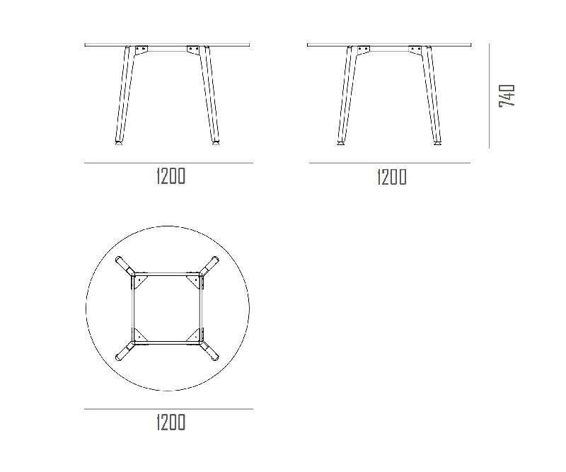 Table de réunion ronde Arky - Non, Blanc, Cerisier_1