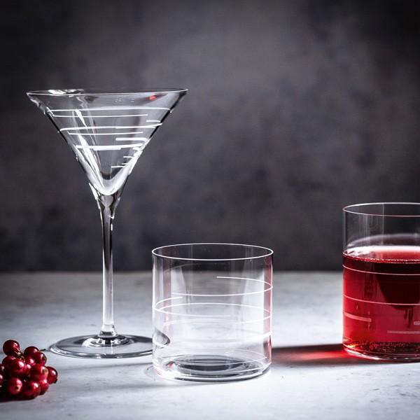 2 coupes à cocktail Martini Lines en cristal - Série Signature Drinks - Fines parois et légèreté_1