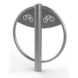 Appui cycles design et pratique - ORBI - acier thermolaqué ou inox - hauteur 1m - à sceller ou sur platines_1