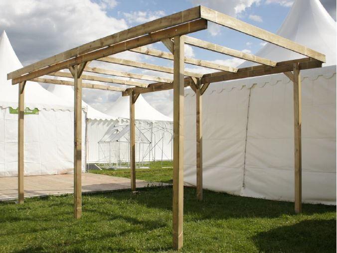 Carport en bois sans couverture - Delahaye - Surface de 15 m²_1