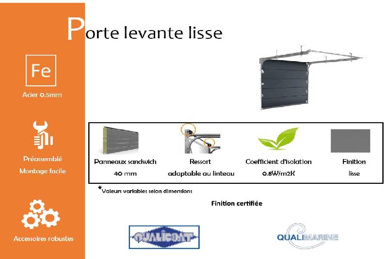 Porte de garage levante lisse - 3750 / 2000_1