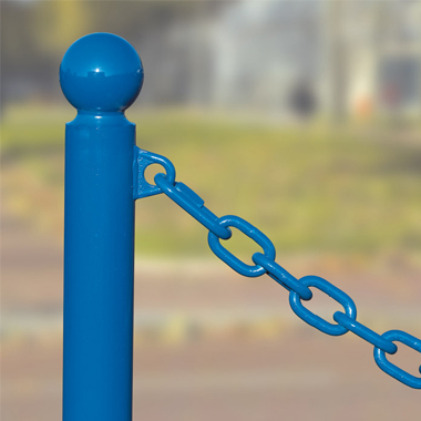 Potelet à chaînes boule – Diamètre 114mm – Hauteur 1143mm – Fixation par scellement direct_1