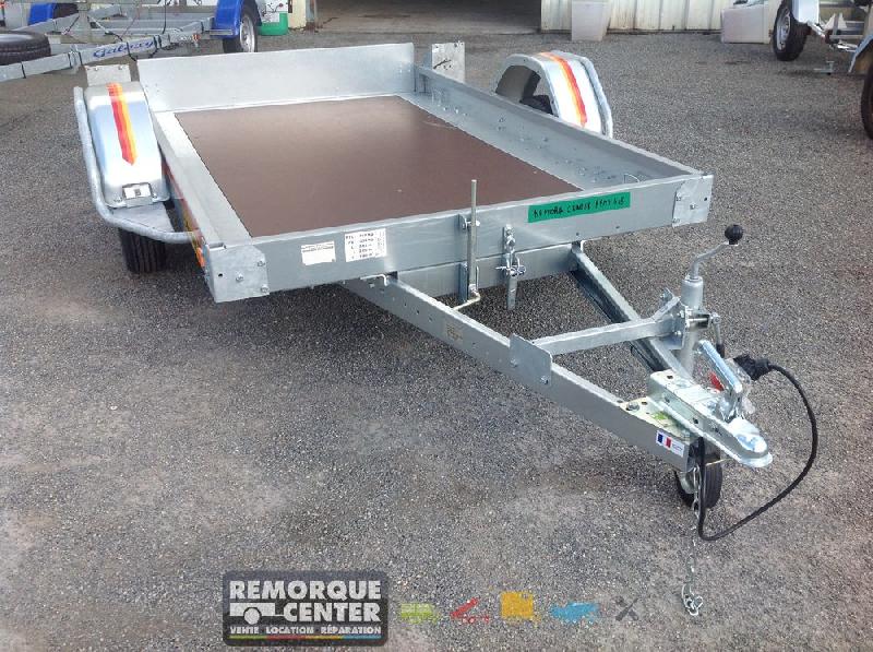 Remorque plateau MECANOREM - RPMS 405 - PTAC : 750 Kg - 1 essieu non freiné - 250 x 150 cm - Reference HKT-2.5X1.5_1