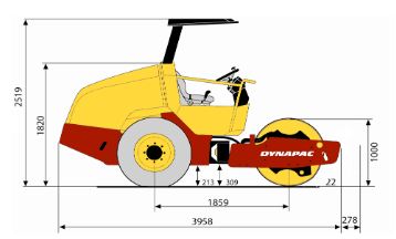 Rouleaux monocylindres Dynapac CA134D - 5 500 kg, moteur John Deere 62 kW_1