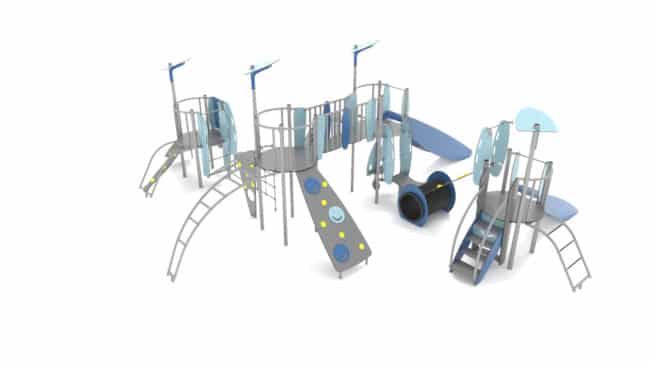 Structure multi-activités métallique Stellar Les Maldives - LD1EK0181 - Ludoparc - 4 tours - pour enfants dès 1 an_1