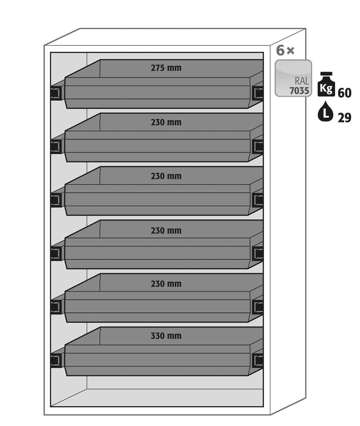 Armoire de sécurité S-CLASSIC-90 modèle S90.196.120.WDAS - Réf 30116-001-33726 - Type 90 pour stockage de substances inflammables_1