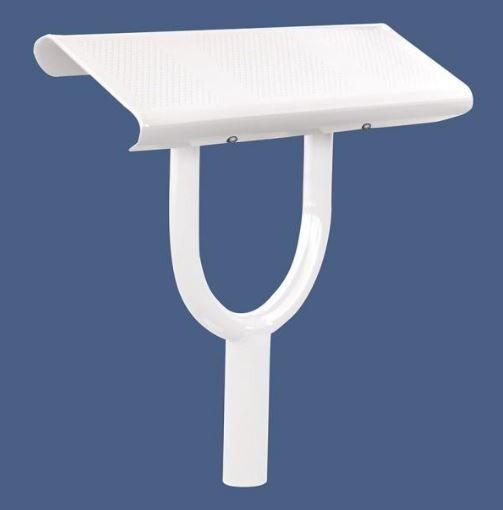 Assis-debout Norvège - Structure en tube acier Ø76mm - Assise en tôle d'acier galvanisée perforée 2.5mm - Hauteur 747mm - Fabrication Française_1