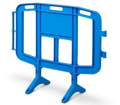 Barrière mobile en plastique - Polypropylène copolymère - Emplacement signalétique - Adaptée aux sols irréguliers - 100% recyclable avec traitement anti-UV_1