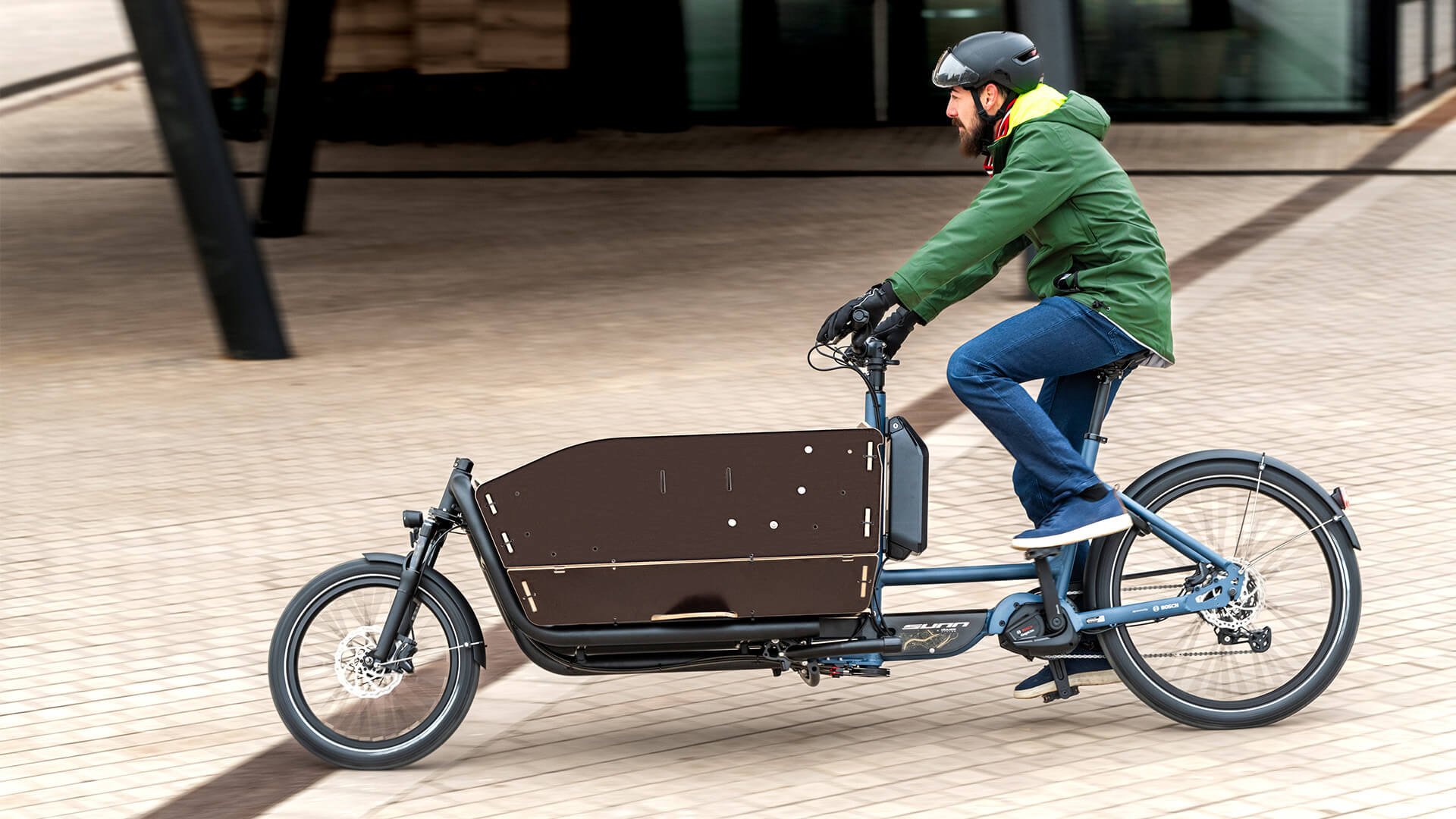 Biporteur cargo Sunn by Douze - Cadre bas - Coffre Ecobox 270L - Assistance électrique Bosch_1