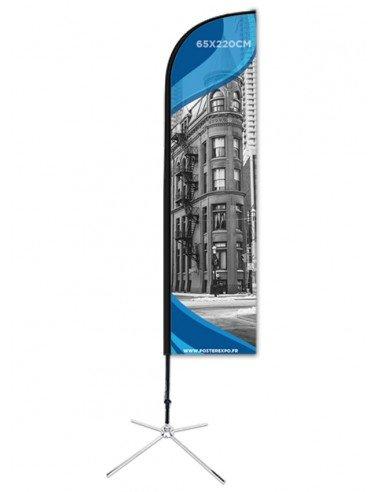 Drapeau plume - Référence PLUME-M - oriflamme pour visibilité extérieure_1