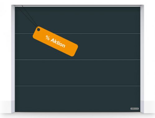 Porte de garage anti-effraction sectionnelle RenoMatic - rainure L - surface Planar - motorisée avec panneaux isolants_1