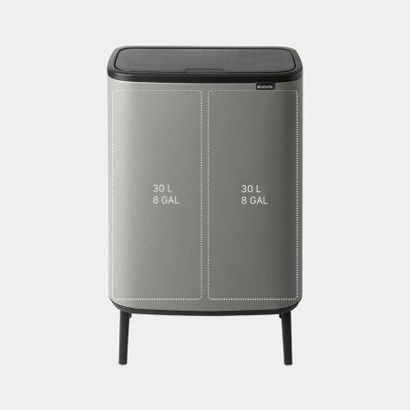 Poubelle Bo Touch Bin Hi 2 x 30 litres - Mineral Concrete Grey - Brabantia_1