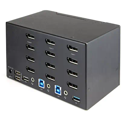 Switch KVM 2 Ports Quadruple àÉcran DisplayPort - 4K 60Hz UHD HDR - Concentrateur KVM 4K DP 1.2 avec_1