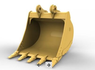 490-4019 godet d'excavation à usage normal avec lame de nivellement - caterpillar finance france - 1 000 mm (39 in) - capacité 0.74 m³_1