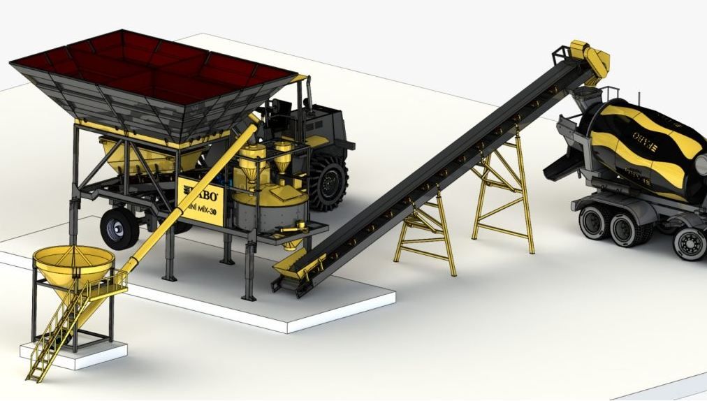 Centrale à béton mobile, compacte, transportable et rapide à installer - Minimix-30 Fabo_2