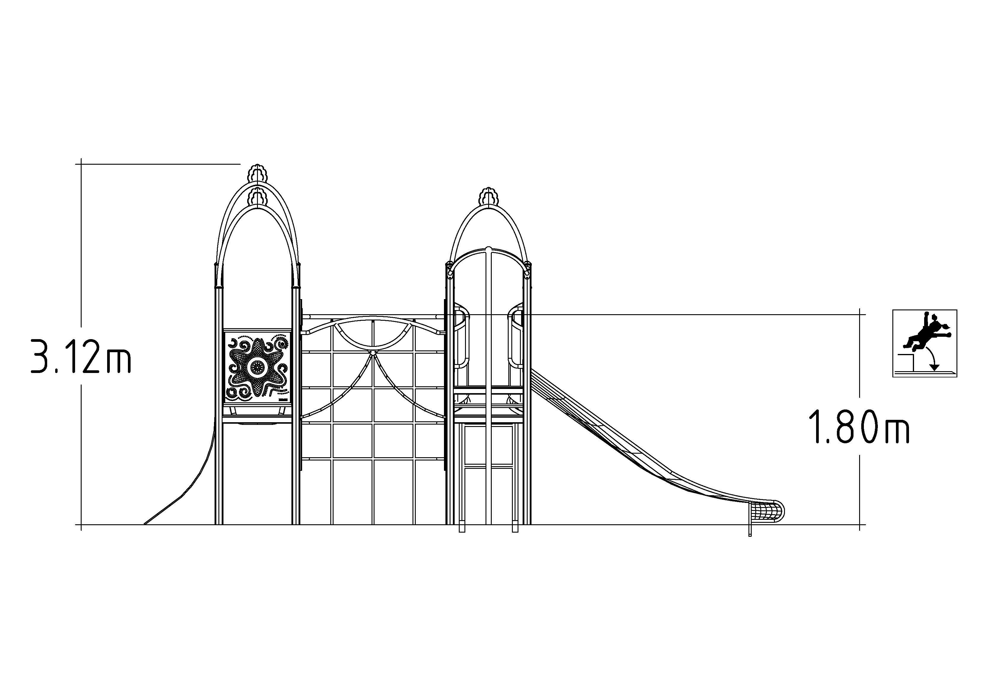 Structure multi-jeux Unimini Maliton - Hags - 1 à 6 ans - Spécifications complètes incluses_1