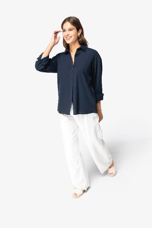 Chemise écoresponsable en lyocell femme - Réf: NS515 - Native Spirit - Coupe loose et matières responsables_1