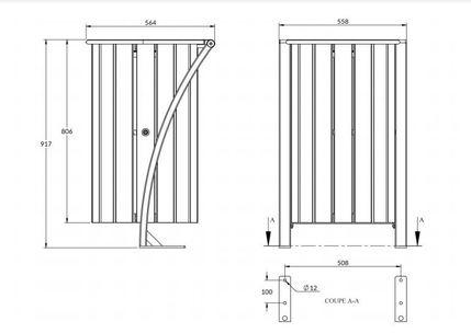 Corbeille OKOUME 120 Litres stratifié compact_1