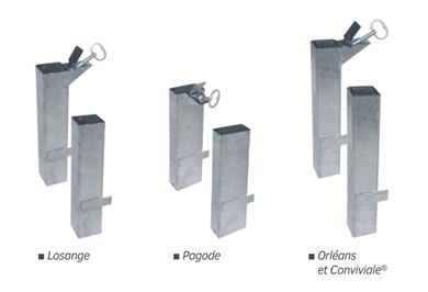 Kit d'amovibilité SERRUBLOC pour barrières de ville PROCITY - Acier galvanisé anticorrosion avec verrouillage clé triangle_1