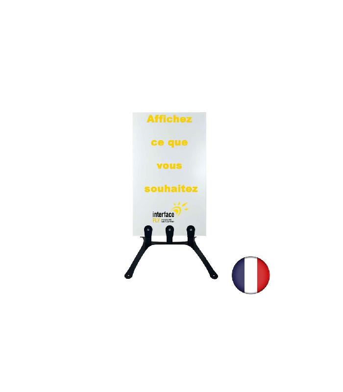 Panneau trottoir PVC personnalisé sur piétement métal - 114,5 x 60 cm - Référence : PFN123SNPERSO_1
