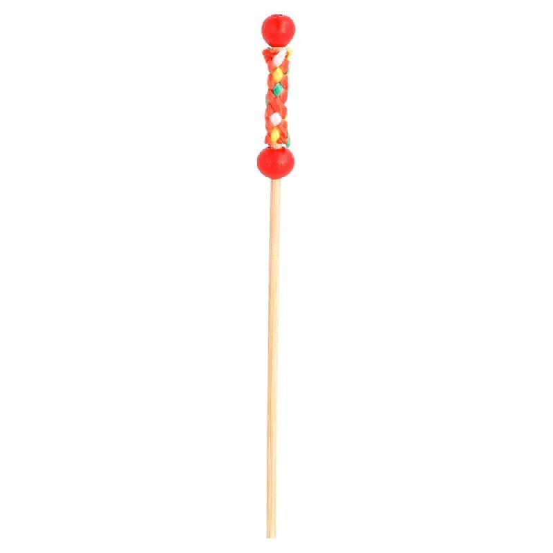 Pique bambou Perle rouge 12cm - par 100_1