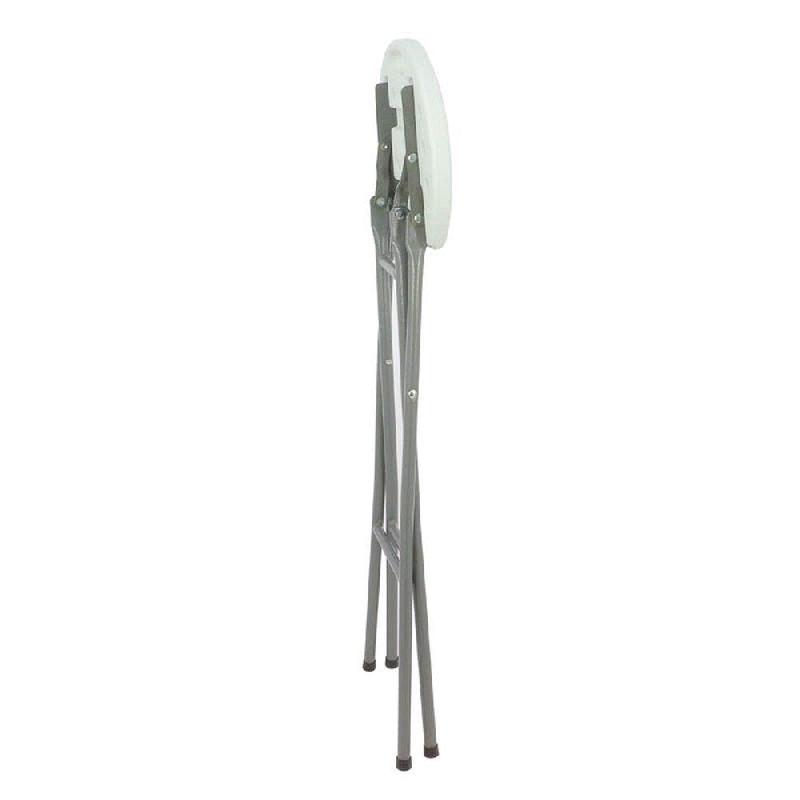 Tabouret pliant Ø30 pour mange-debout - polyéthylène blanc - Nîmes_1